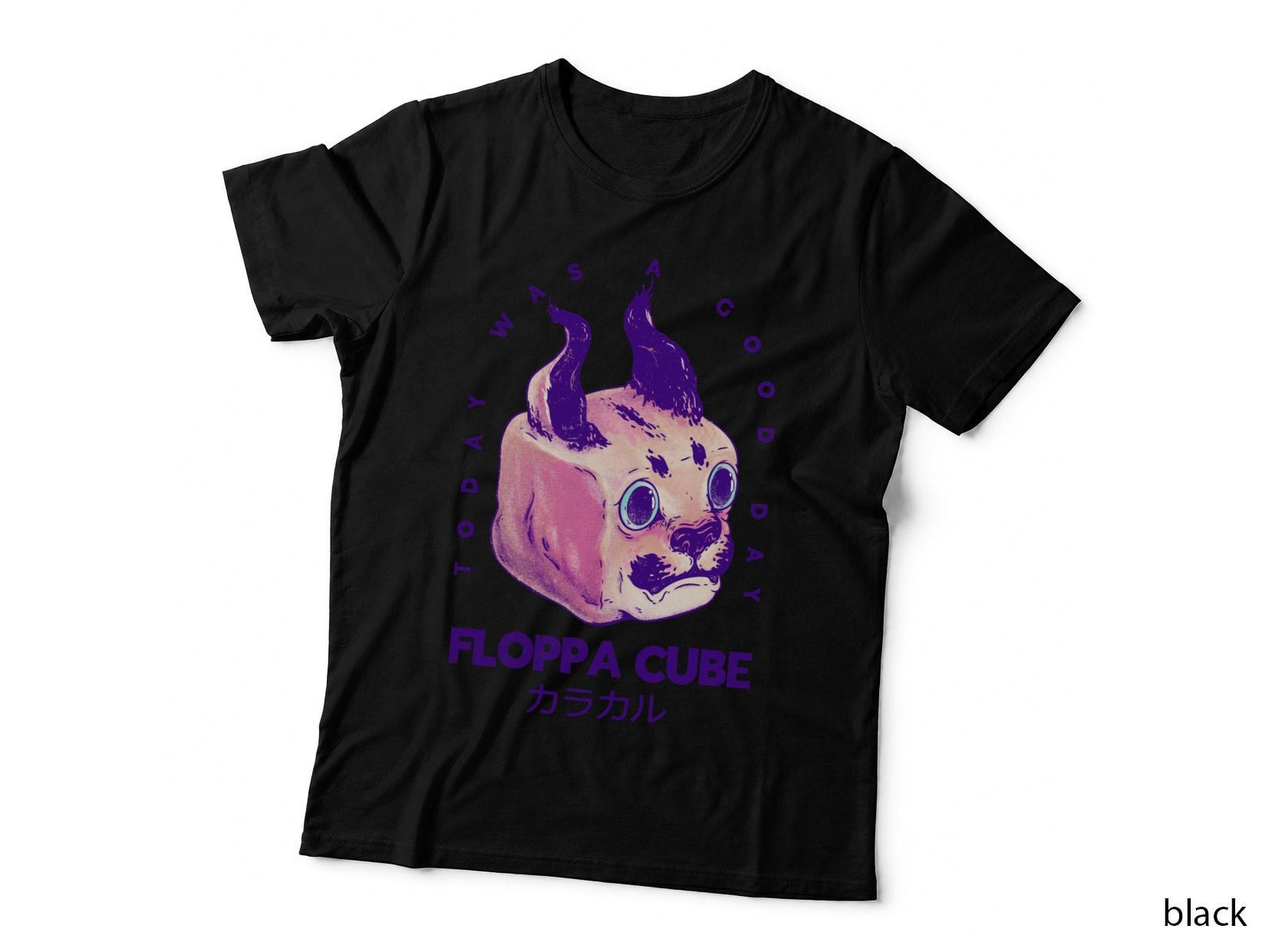 Floppa Cube - Today Was a Good Day T-Shirt, Retro Comic Style