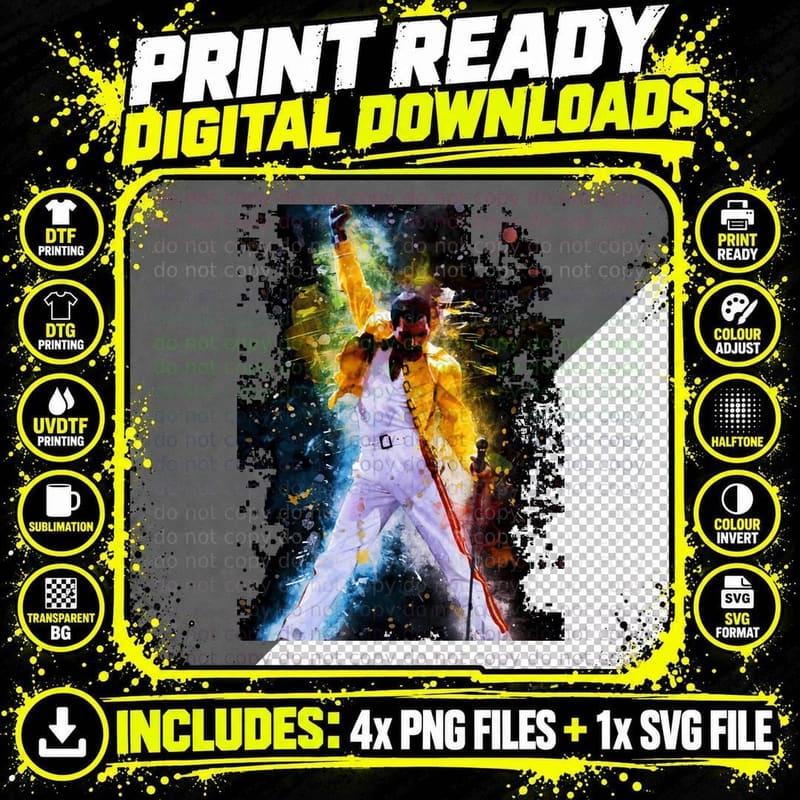 Freddie HG Classic T-Shirt Png SVG Digital Bundle