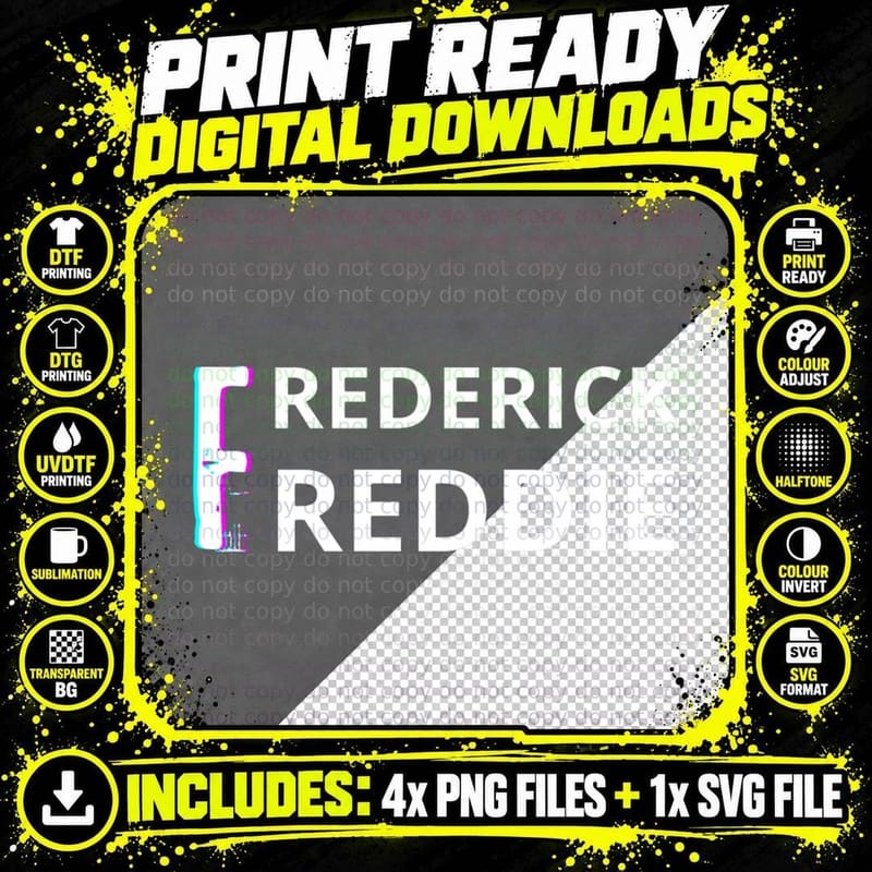 Frederick Freddie Classic T-Shirt Png SVG Digital Bundle