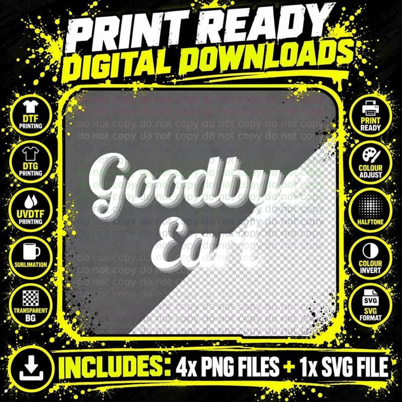 Goodbye Earl, 90s Country Music T-Shirt Png SVG Digital Bundle