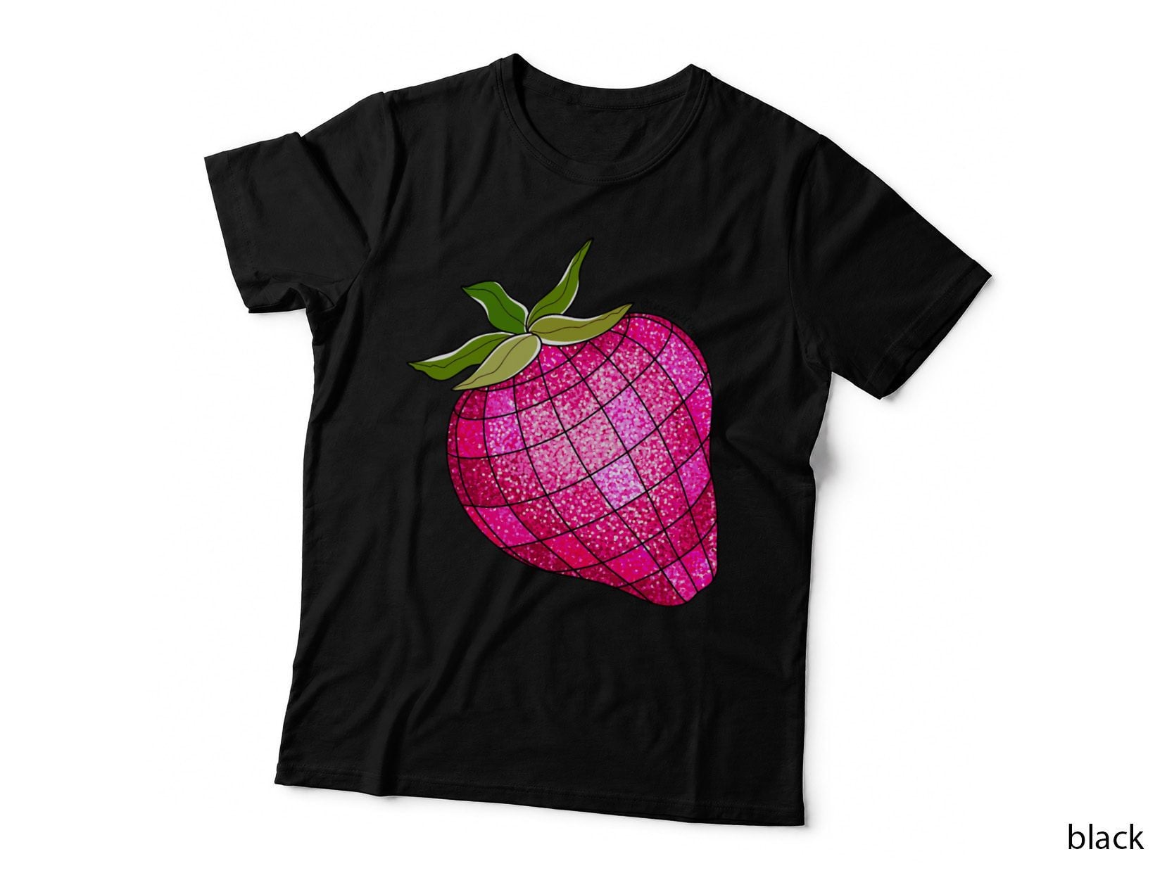 Groovy Glitter Disco Strawberry T-Shirt