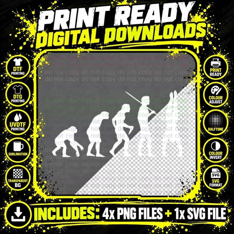 Handstand Evolution Classic T-Shirt Png SVG Digital Bundle