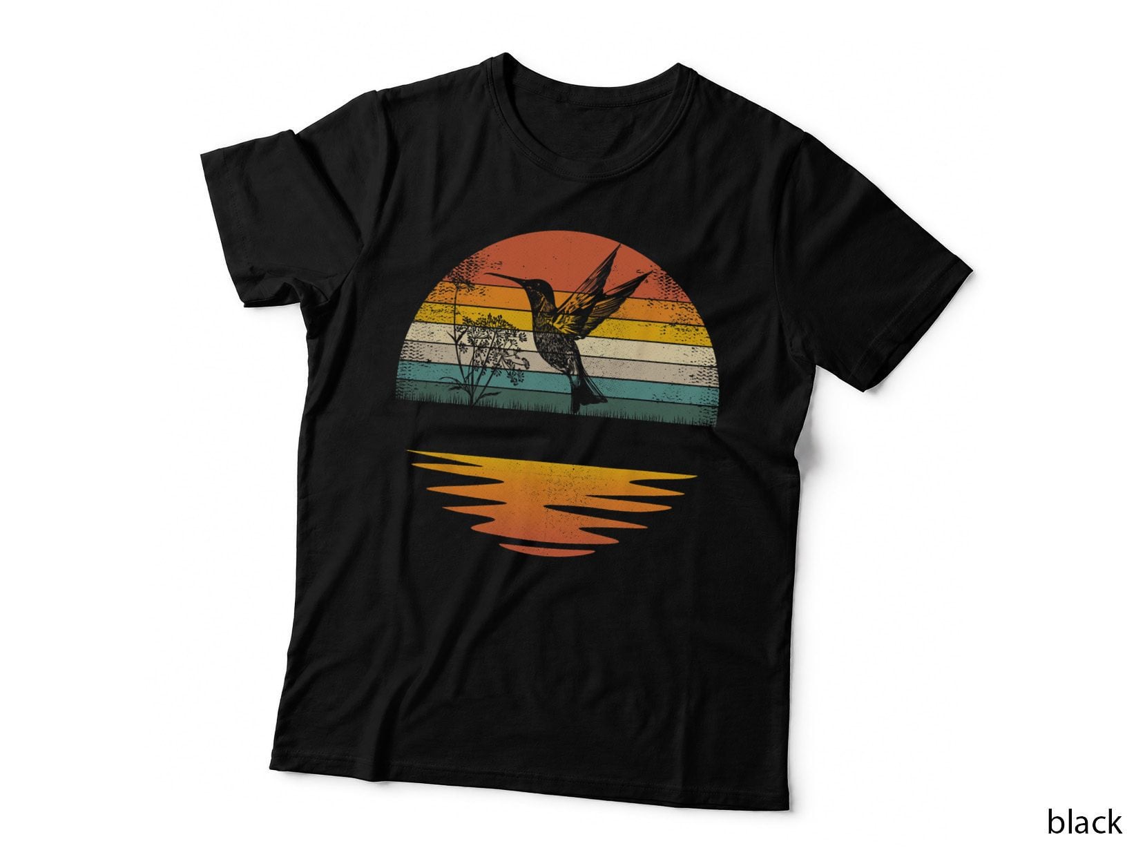 Hummingbird Vintage Sunset Hummingbirds T-Shirt