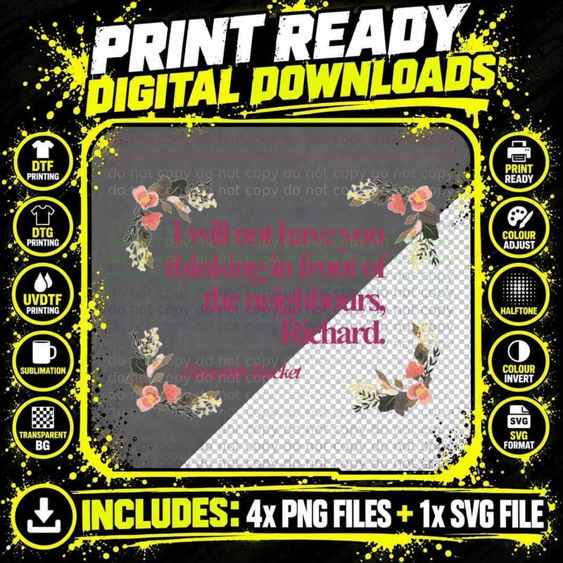 Hyacinth Bucket Quotes Classic T-Shirt Png SVG Digital Bundle