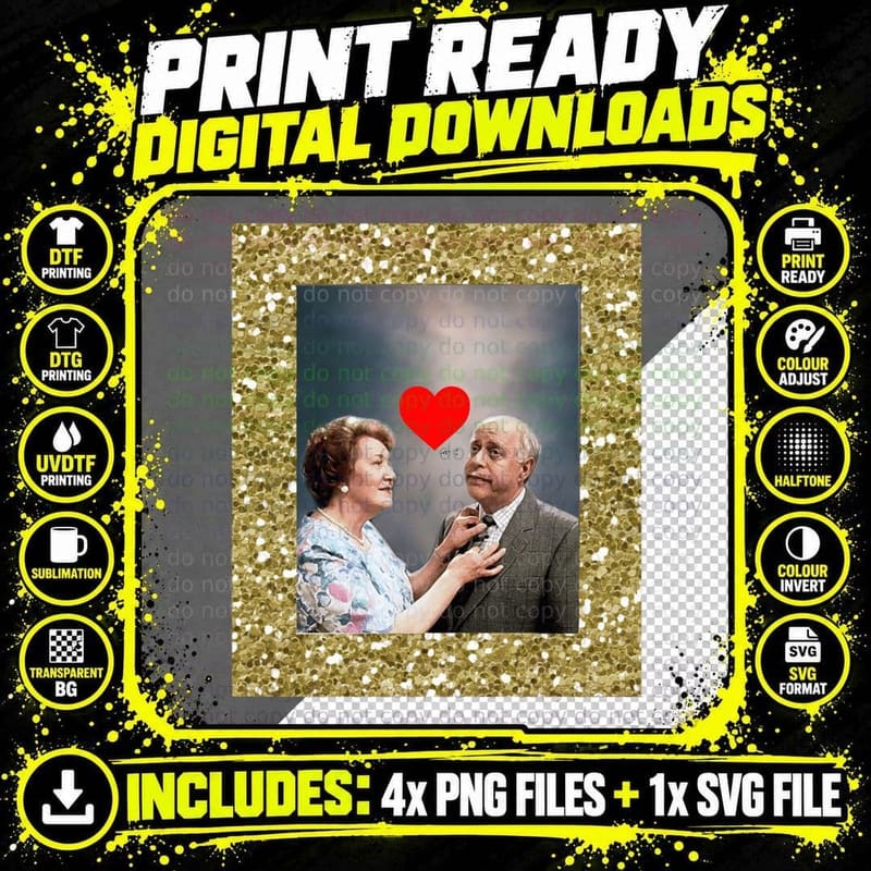 Hyacinth and Richard Bucket Classic T-Shirt Png SVG Digital Bundle
