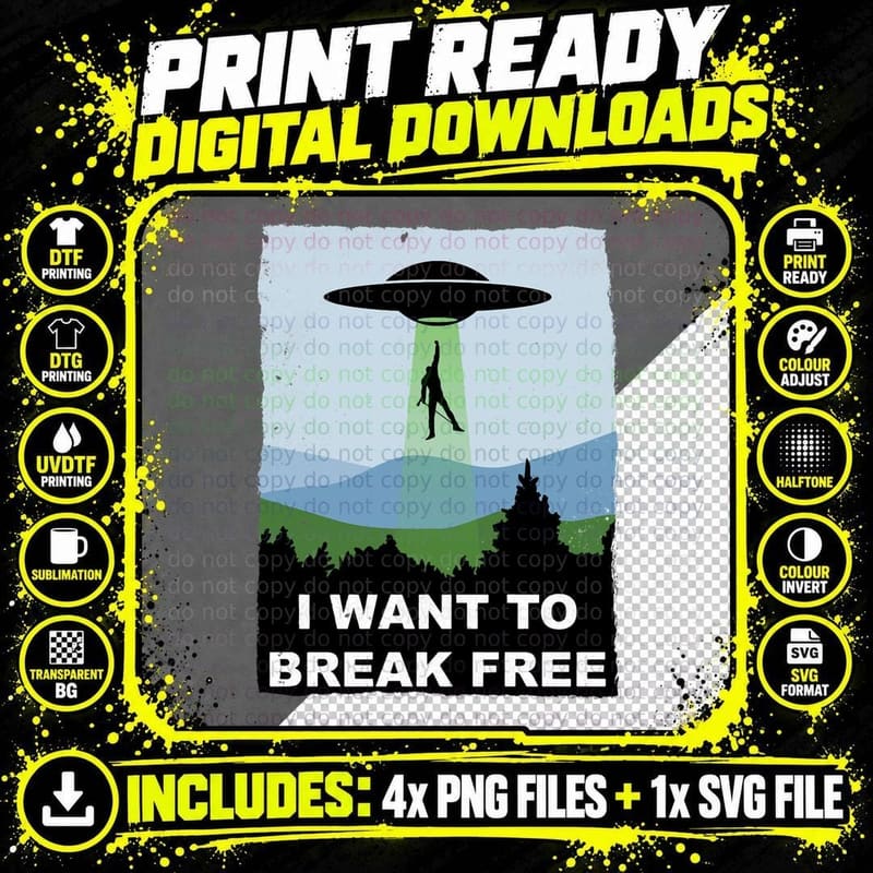 I Want to Break Free - Freddie Returns to Mercury Png SVG Digital Bundle
