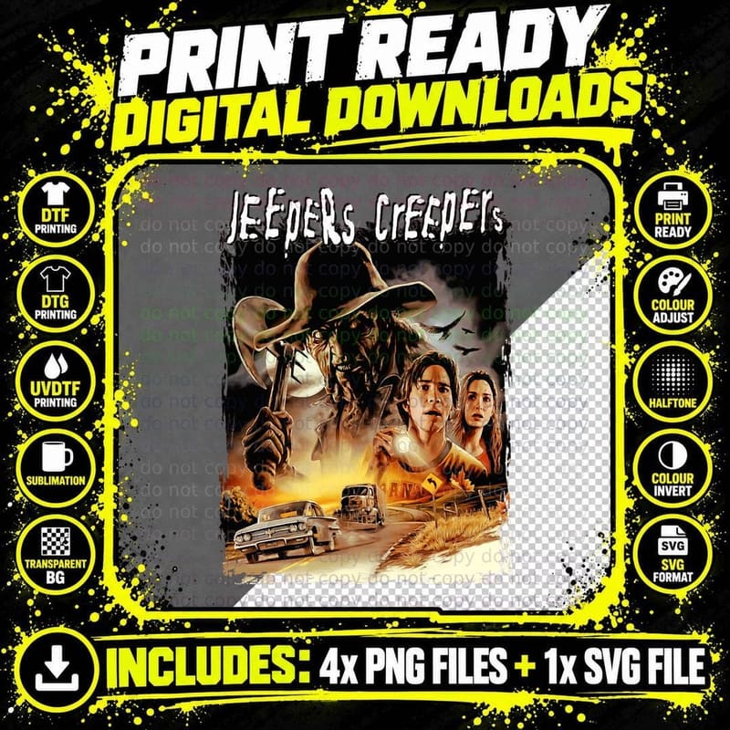 Jeepers Creepers Classic T-Shirt Png SVG Digital Bundle