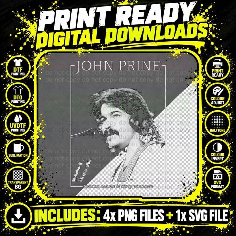 John Prine Vintage T-Shirt Png SVG Digital Bundle