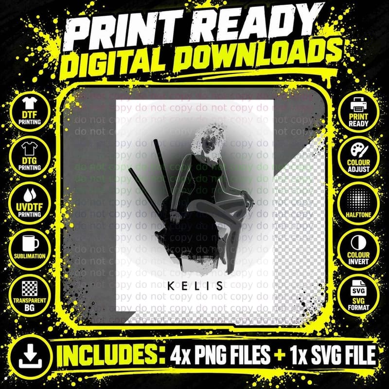 Kelis Music Legend T-Shirt, Retro Soul Icon Png SVG Digital Bundle