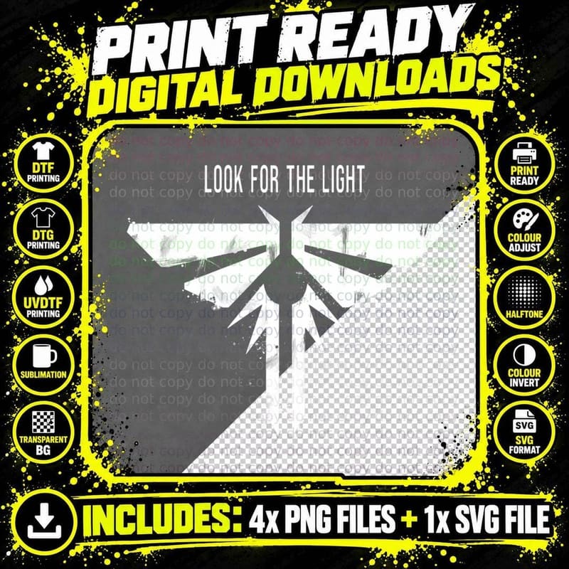 Look for the Light Classic T-Shirt Png SVG Digital Bundle