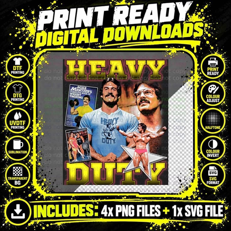 Mike Mentzer - Heavy Duty Classic T-Shirt Png SVG Digital Bundle