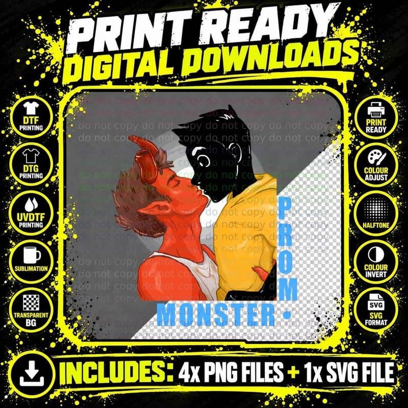 Monster Prom Classic T-Shirt Png SVG Digital Bundle