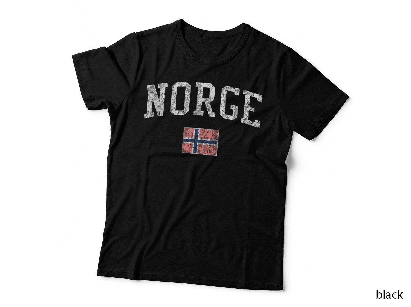 Norway T-Shirt Vintage Sports Design Norge Norwegian Tee
