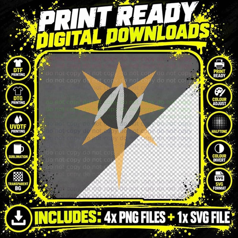 Nuclear Man T-Shirt, Atomic Power, Retro Sci-Fi Style Png SVG Digital Bundle