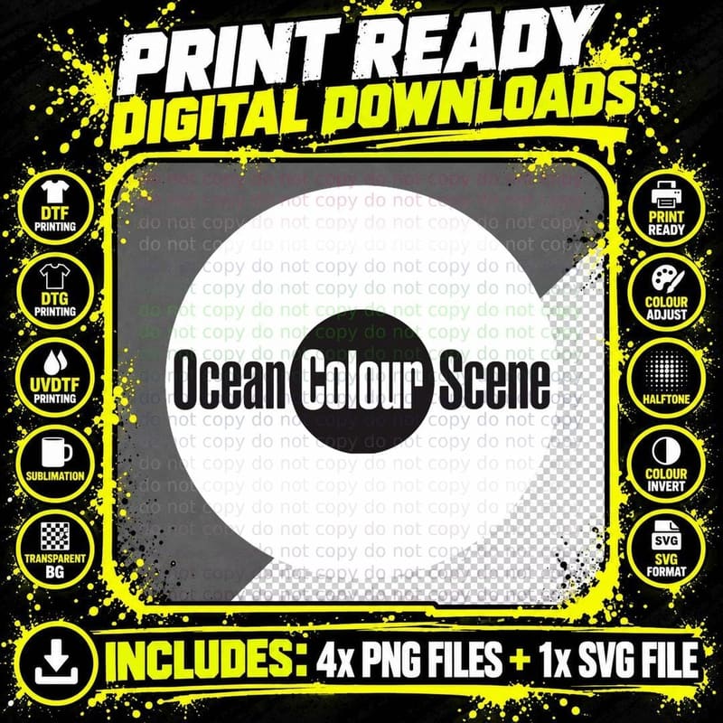 Ocean Colour Scene Classic T-Shirt Png SVG Digital Bundle