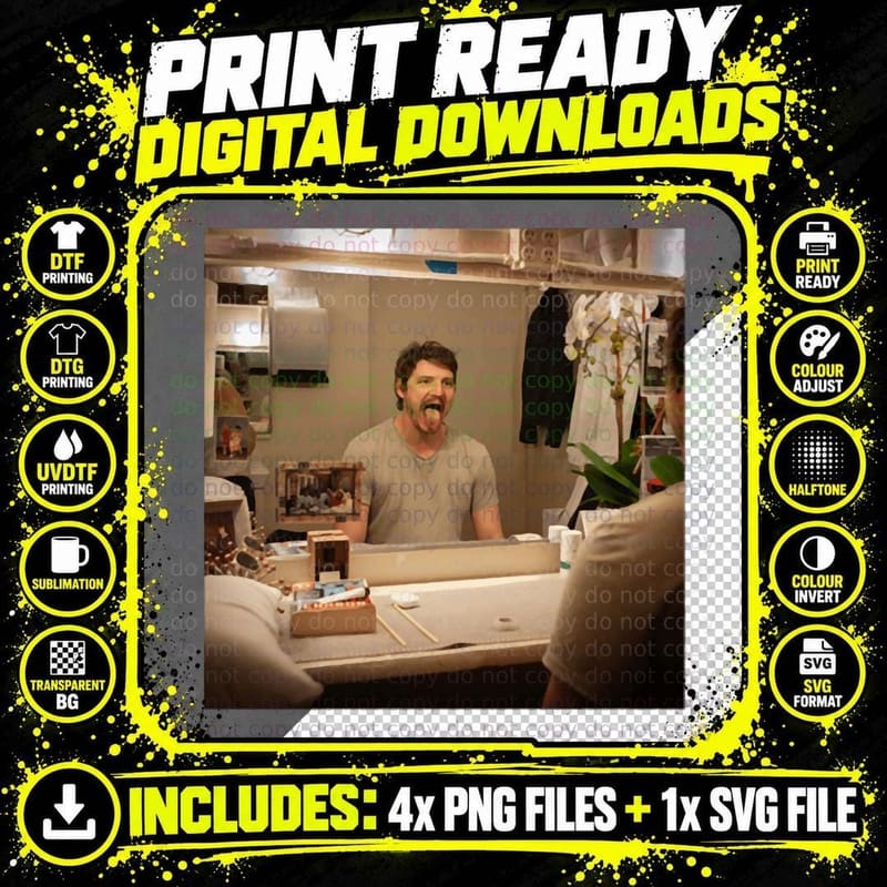 Pedro Pascal Classic T-Shirt Png SVG Digital Bundle