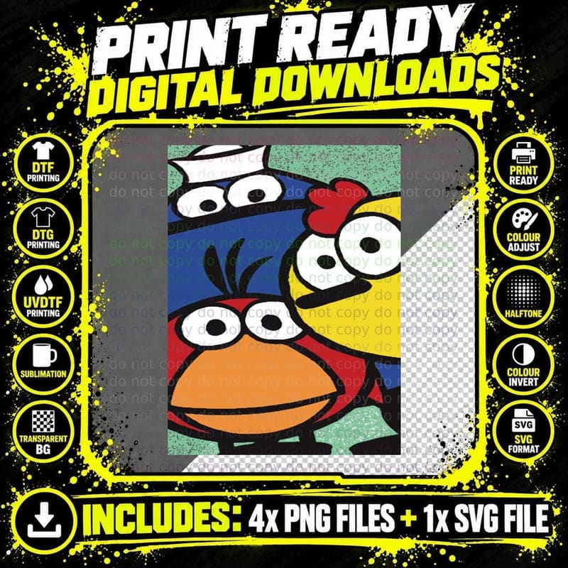 Peep and Friends Classic T-Shirt Png SVG Digital Bundle