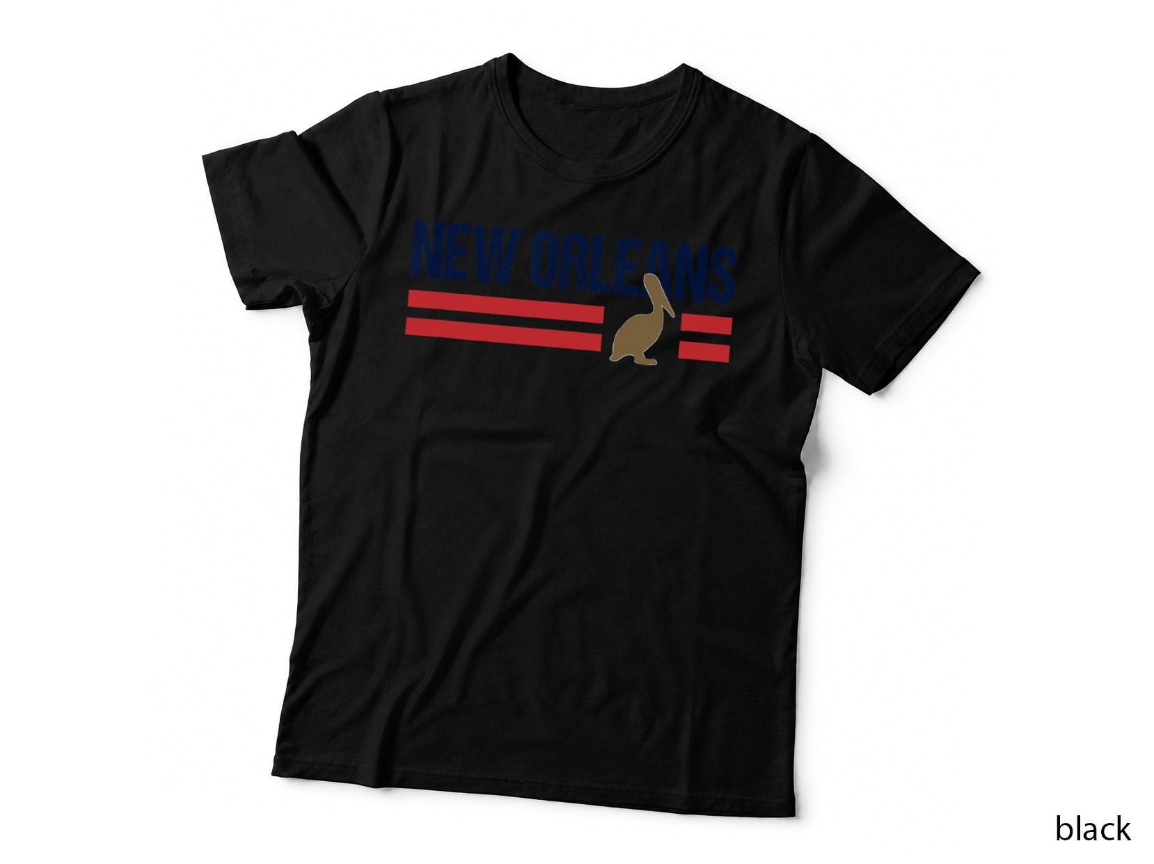 Pelican Retro Stripes New Orleans Vintage New Orleans Local T-Shirt