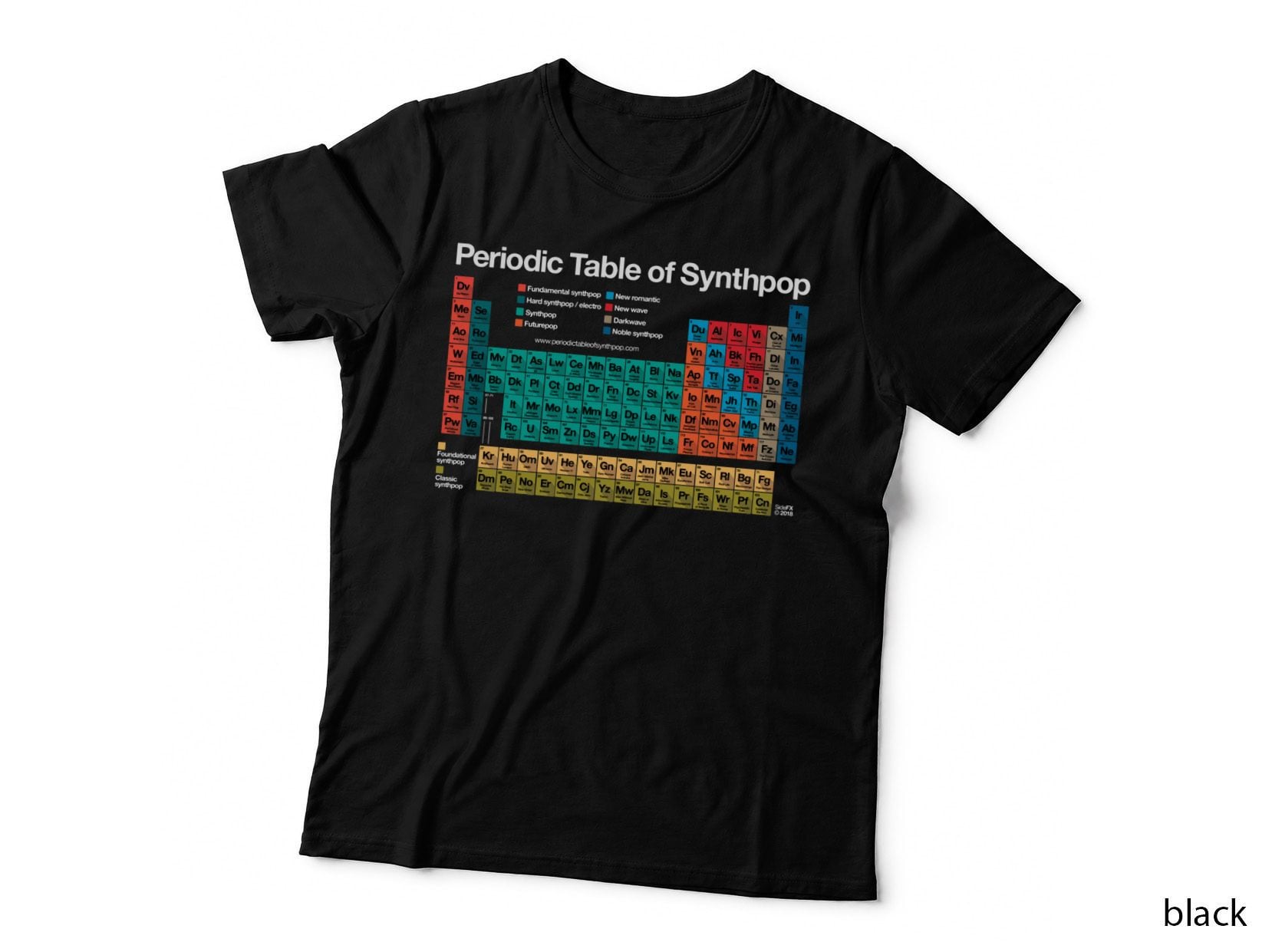 Periodic Table of Synthpop (Dark Background) Essential T-Shirt