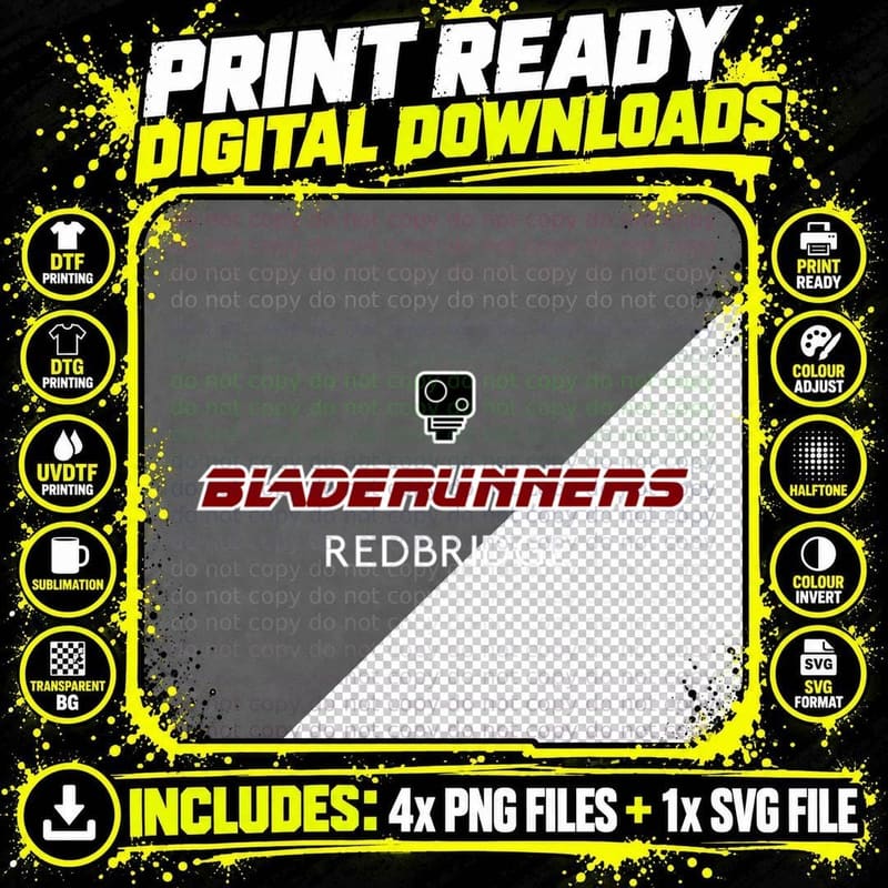 Redbridge ULEZ Bladerunners Classic T-Shirt Png SVG Digital Bundle