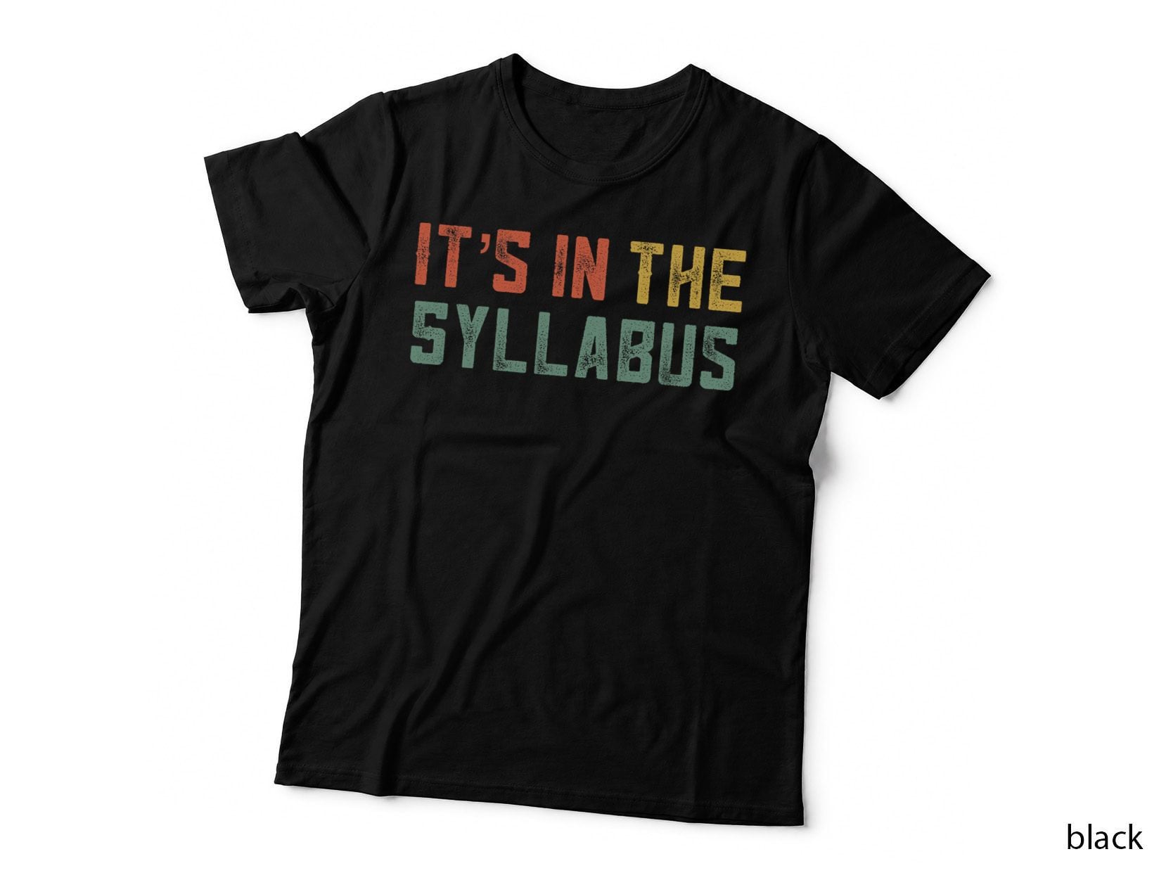 Retro Tenure Professor Saying Its in the Syllabus University T-Shirt