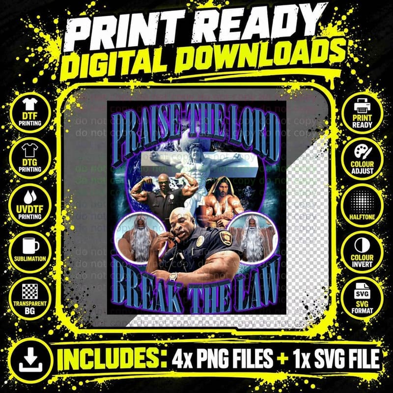 Ronnie Coleman - Cops Classic T-Shirt Png SVG Digital Bundle