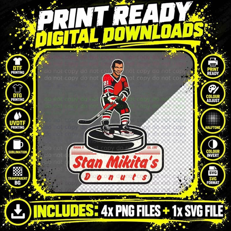Stan Mikita's Donuts Wayne's World T-Shirt Png SVG Digital Bundle