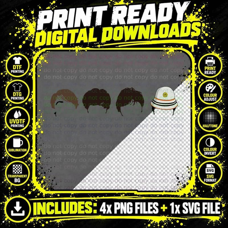 Stone Roses Inspired Classic T-Shirt Png SVG Digital Bundle