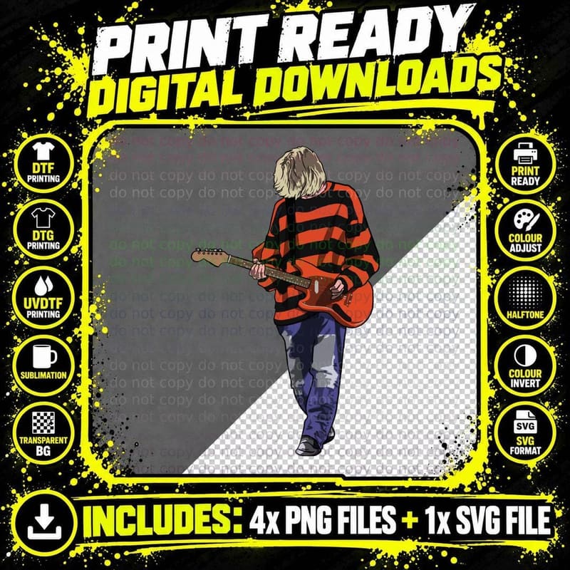 Stripey Kurt Active T-Shirt Png SVG Digital Bundle