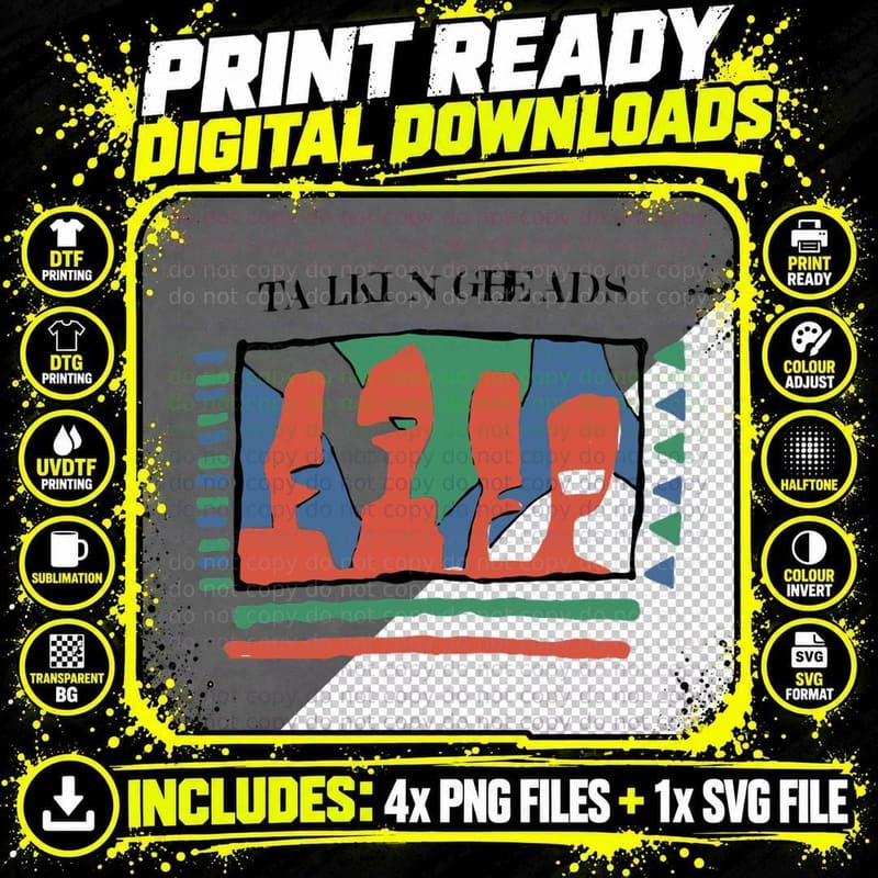 Talking Heads - Yellow 80& 39, S Classic T-Shirt Png SVG Digital Bundle