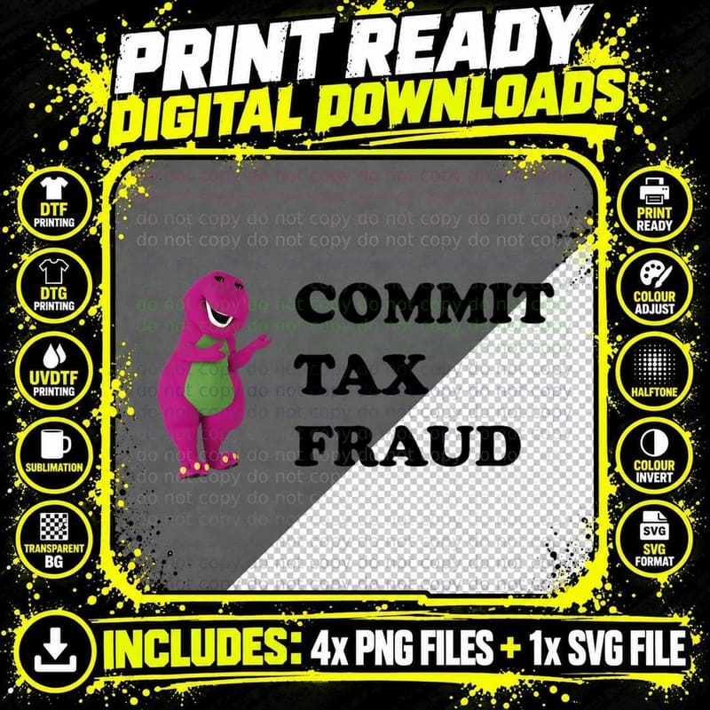 Tax Fraud Classic T-Shirt Png SVG Digital Bundle