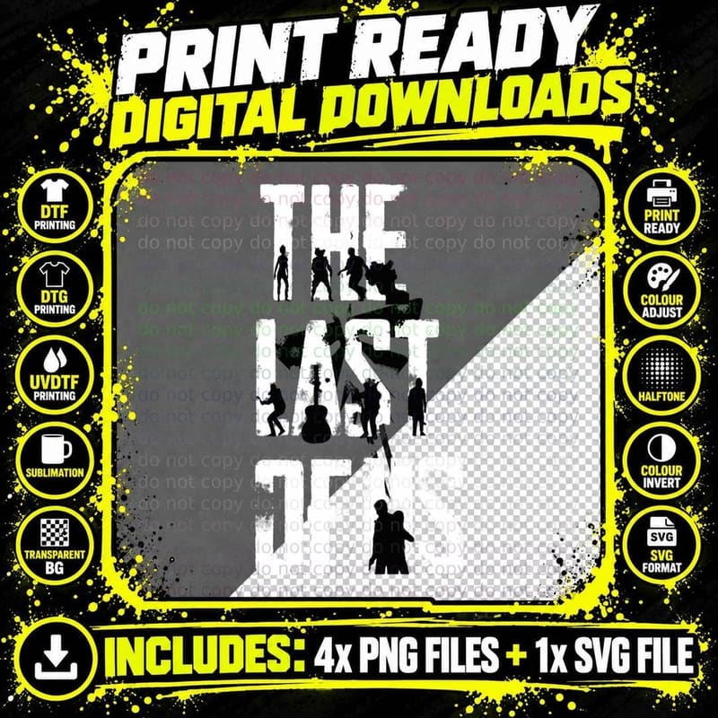 The Last of Us Classic T-Shirt Png SVG Digital Bundle