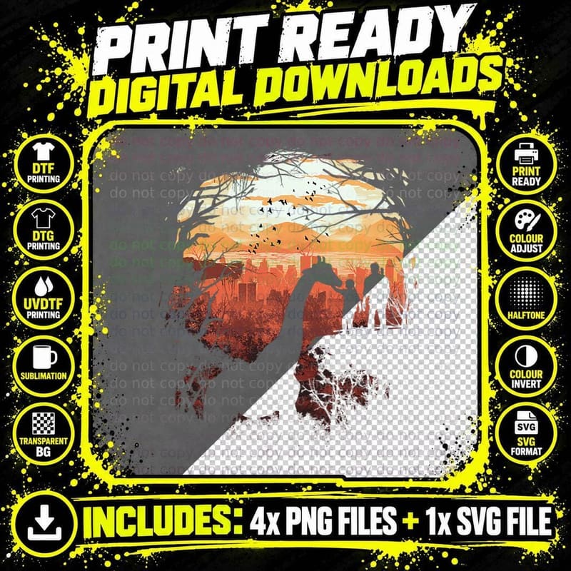 The Last of Us the Last of Us Classic 1 T-Shirt Png SVG Digital Bundle