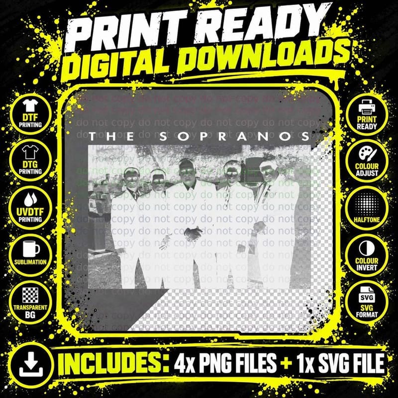 The Sopranos - Retro T-Shirt Png SVG Digital Bundle