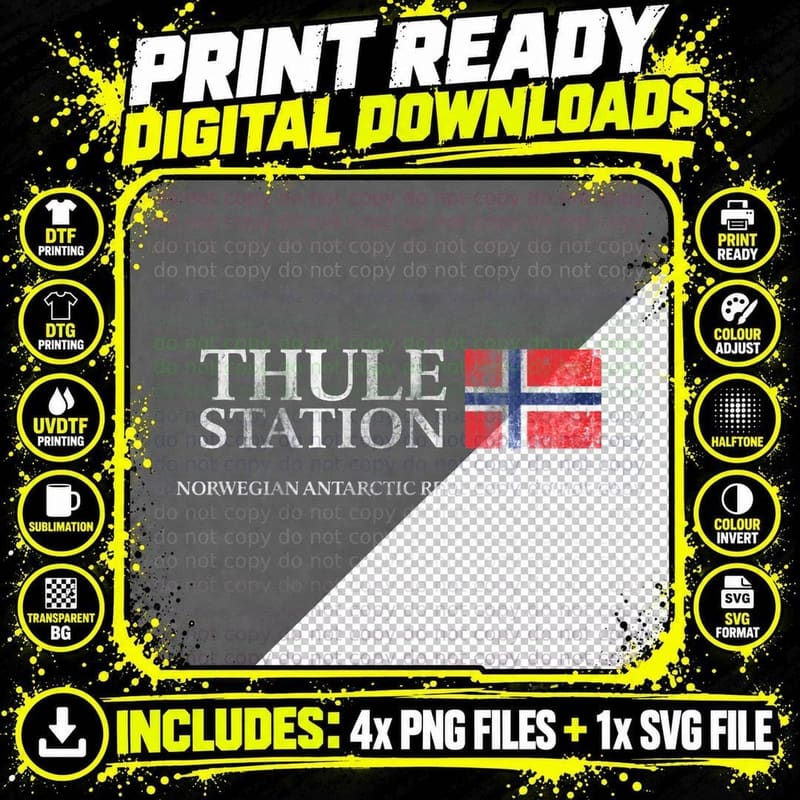 The Thing - Thule Station Antarctica Distressed T-Shirt Png SVG Digital Bundle