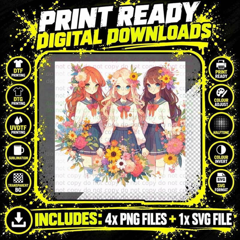 Triyo Singing & the Legend of Prrety Voice Classic Png SVG Digital Bundle