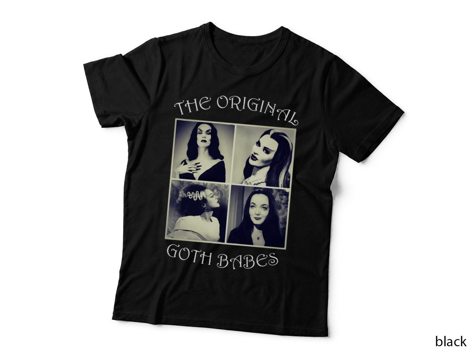 Vampira Morticia Adams Lily Munster Bride of Frankenstein Gothic Classic T-Shirt