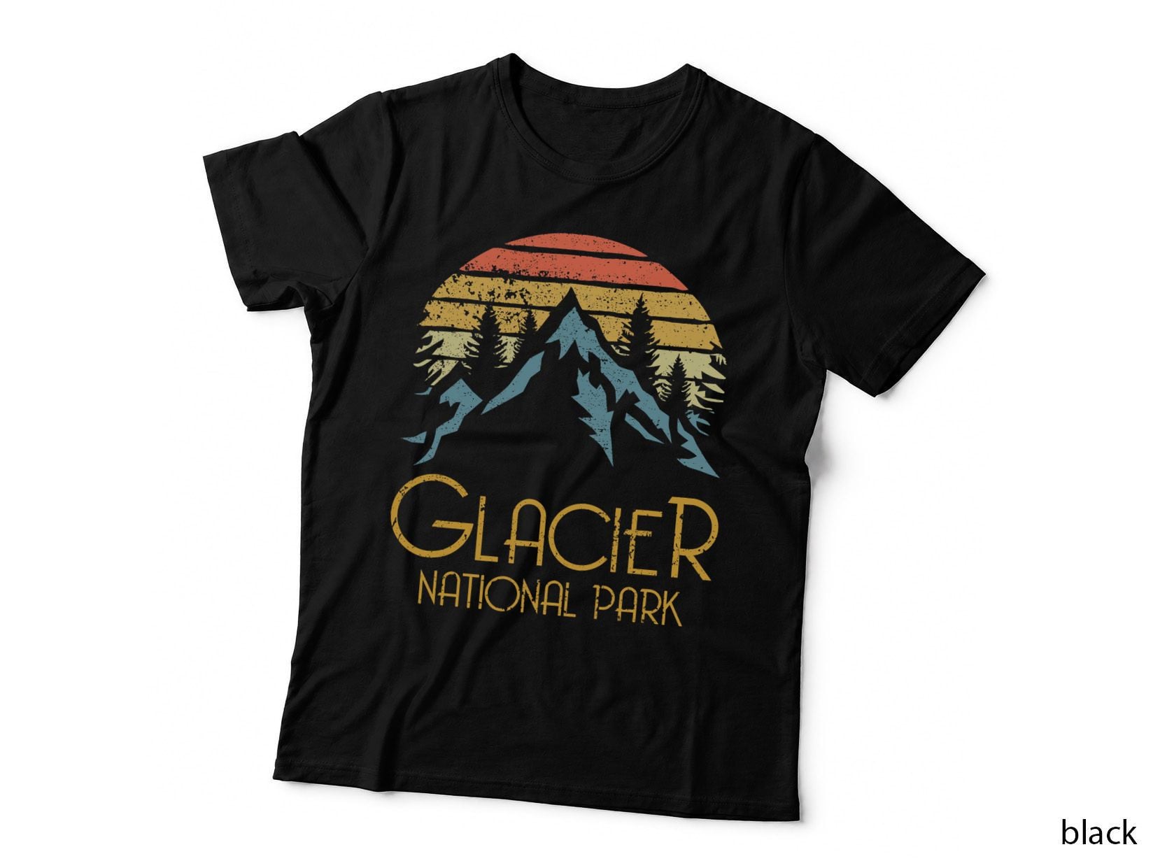 Vintage Glacier National Park Montana Retro T T-Shirt