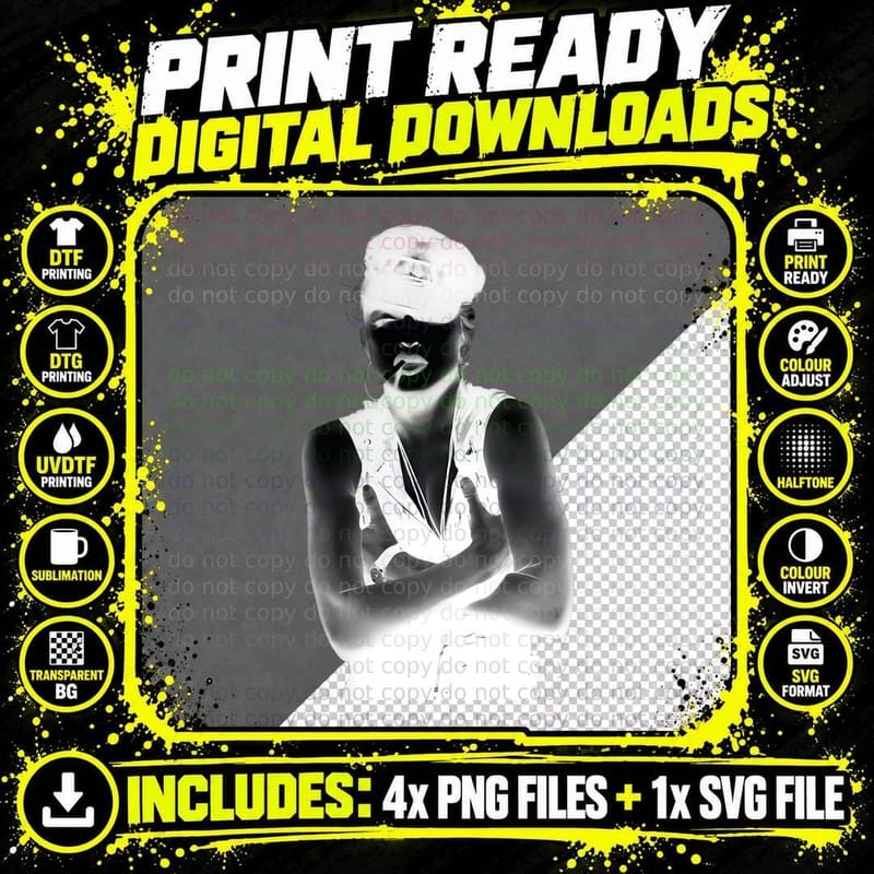 Vintage Qeen of Pop 80s - Love of My Life Madönná 1 Png SVG Digital Bundle