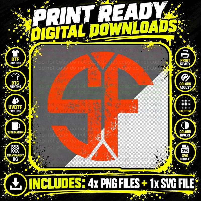 Vintage San Francisco SF Home Monogram Game Day Giant Png SVG Digital Bundle