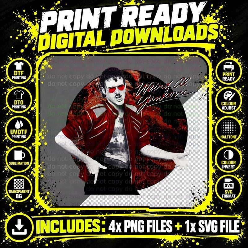 Weird Al Yankovic Eat It Classic T-Shirt Png SVG Digital Bundle