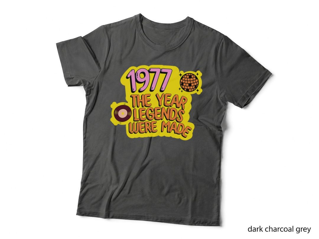 1977 The Year Legends Were Made Disco Ball Retro Birthday T-Shirt