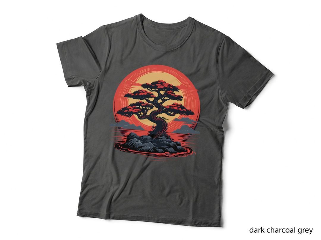 Bonsai Tree Nostalgia Retro 80s Inspired Bonzai Illustration T-Shirt