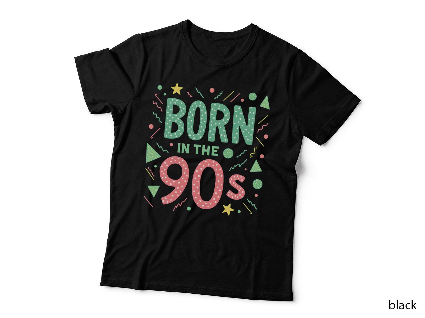 Born in the 90s, Baby Nostalgia, Retro Colorful Style T-Shirt