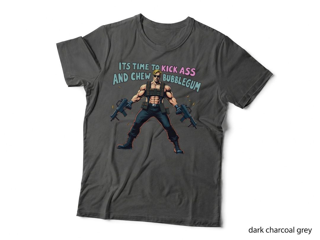 Bubblegum Tough Guy Retro Comic T-Shirt