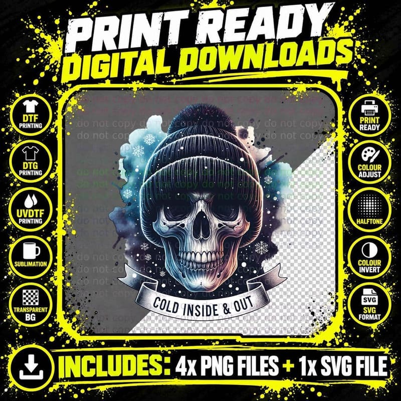 Coldinsideandoutdarkpng, Retro Vintage, Gift Idea Png SVG Digital Bundle