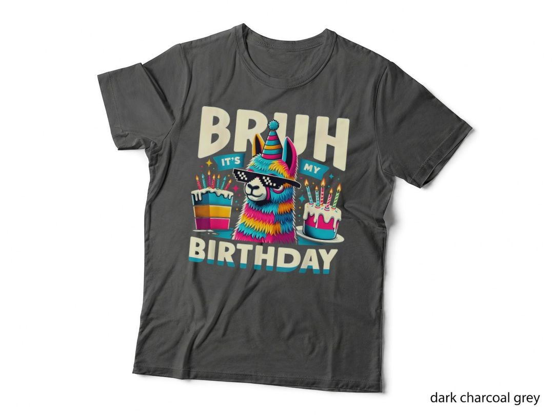 Cool Bruh It's My Birthday Llama Pinata Party Retro 80s Kids T-Shirt