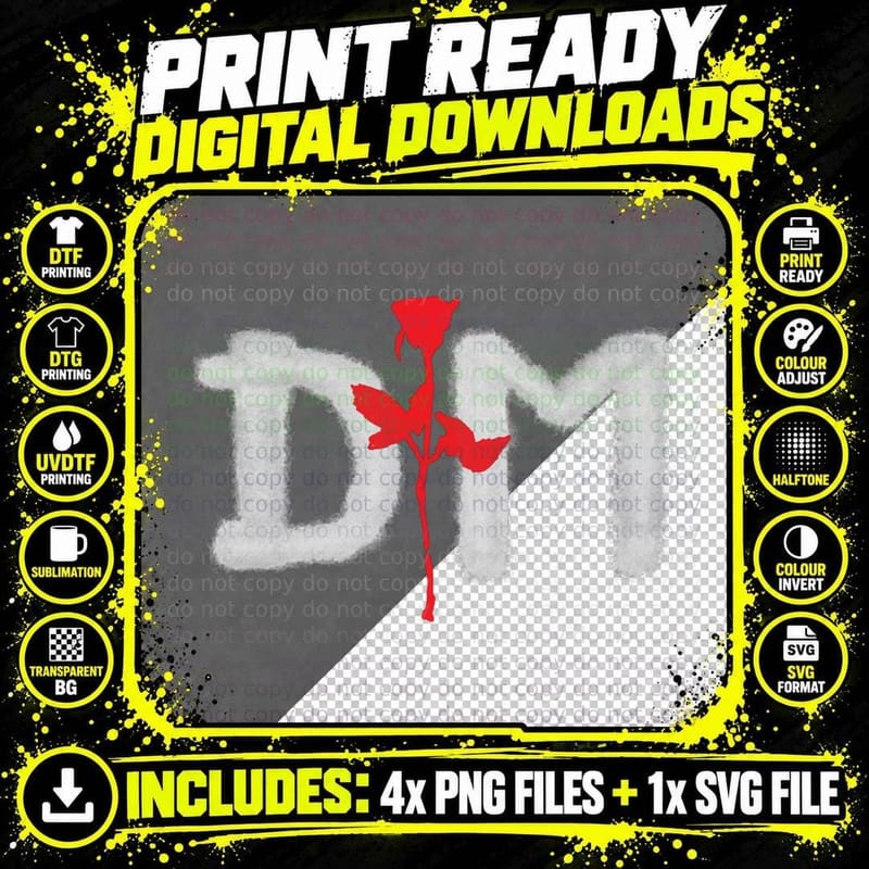 Depeche Mode Pablho Music Perfect Gift Depeche Gift Png SVG Digital Bundle
