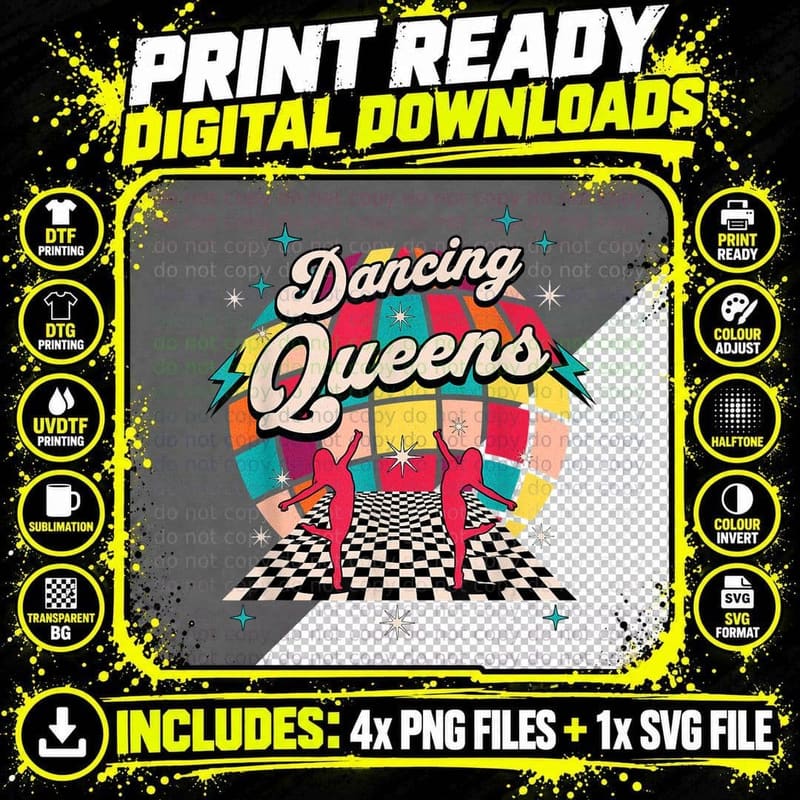 Disco Bachelorette Party Retro 80s 90s Bride Bridesmaid Png SVG Digital Bundle