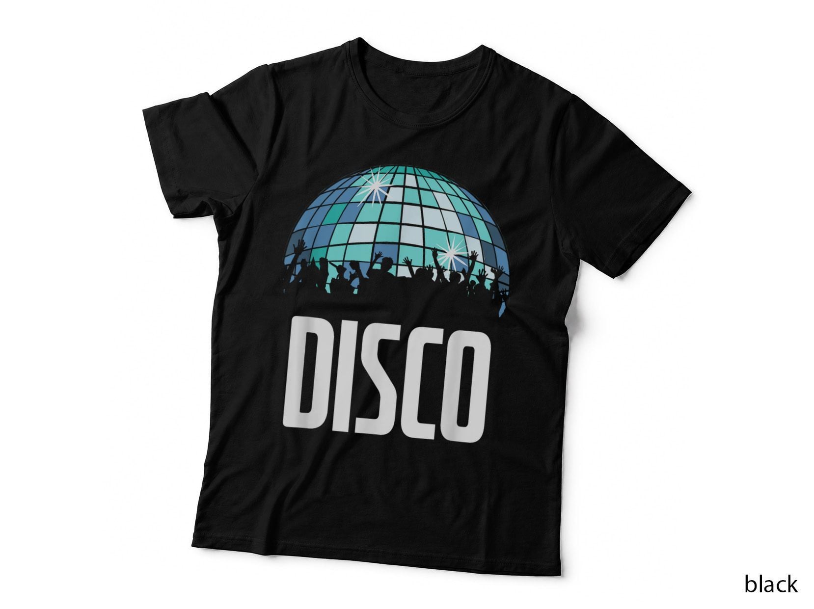 Disco Dancing Party Crowd Dancefloor Funky Retro 70s 80s T-Shirt
